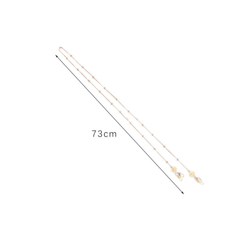 Dây đeo mắt kính đọc sách chống thất lạc bằng kim loại đính ngọc trai thiết kế thời trang cho nữ