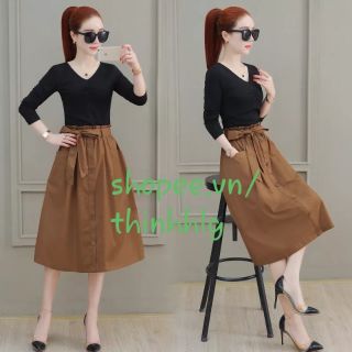 Chân váy thô quảng châu dài