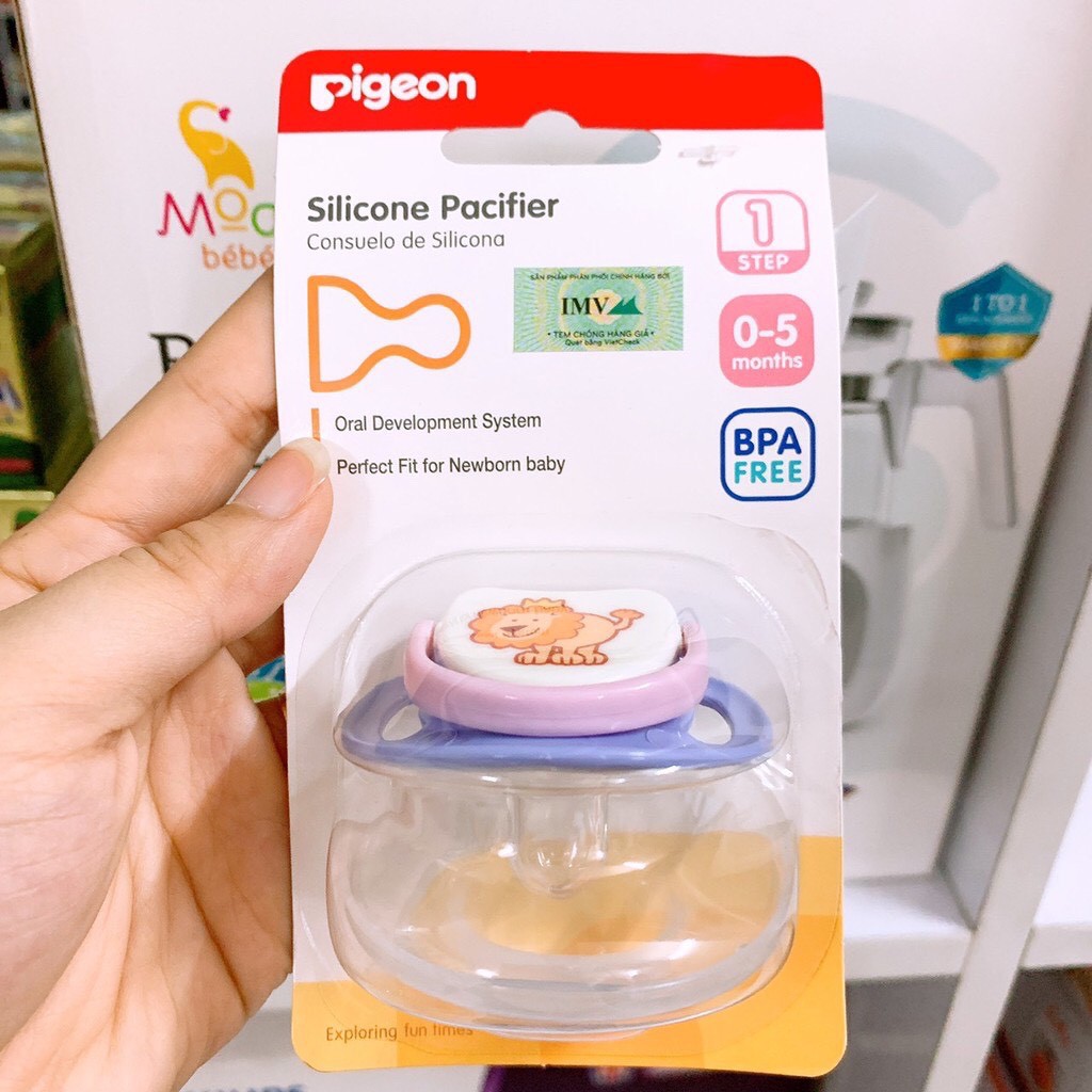 [Chính hãng] Ti ngâm Pigeon silicon cho bé từ 0-12 tháng