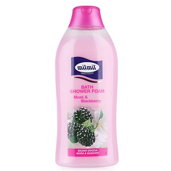 [Sữa tắm nước hoa Italy] Sữa tắm xạ hương và dâu đen Milmil Bath Shower Foam Musk & Blackberry Cao cấp Italy 750ml