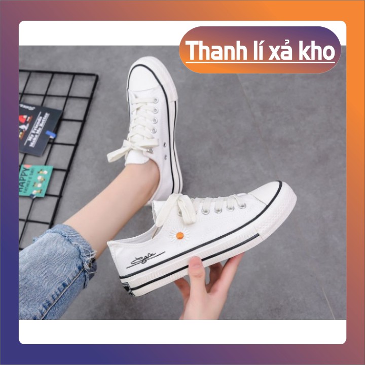 Giày Vải Hoa Cúc Với Chữ Ký Độc Đáo (NỮ) Xả kho - Siêu rẻ!!!