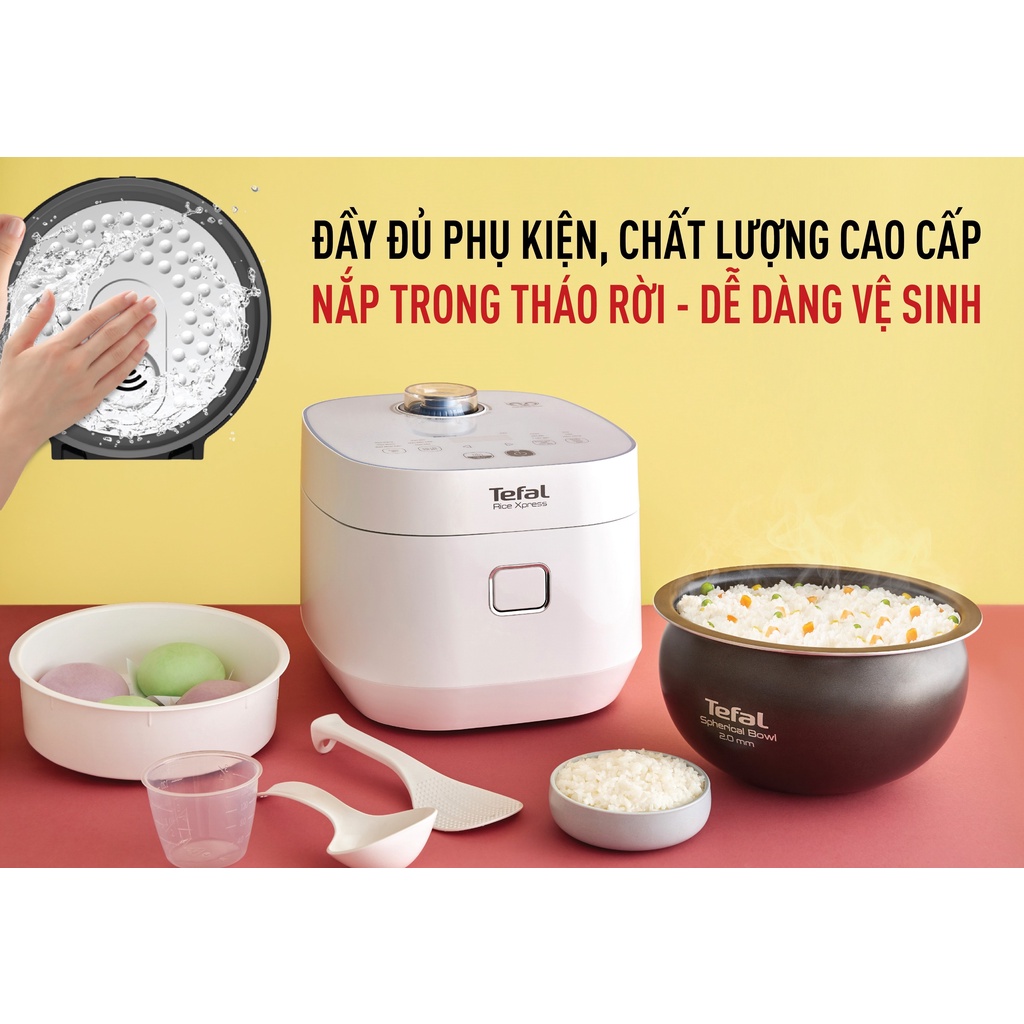 [Mã ELTEFALWL5 giảm 10% đơn 500K] Nồi cơm điện Tefal Fuzzy Express RK522168 - 750W, 1.5L