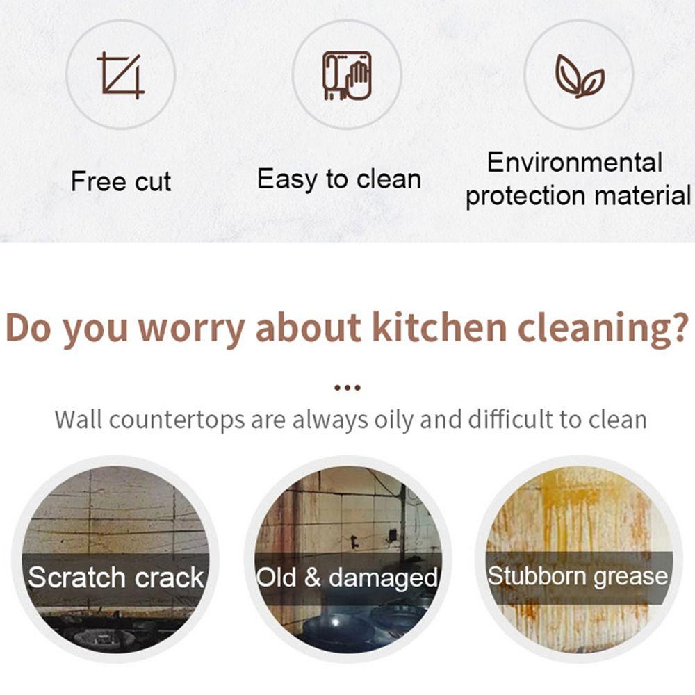 YIYU Giấy Dán Tường Bằng Chất Liệu Nhôm Kích Thước 60x300cm Tự Dính Dùng Trang Trí Phòng Ngủ / Tủ Lạnh / Nhà Bếp