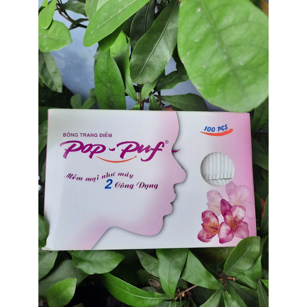 Bông Trang Điểm Pop-Puf 2 Công Dụng 100 miếng