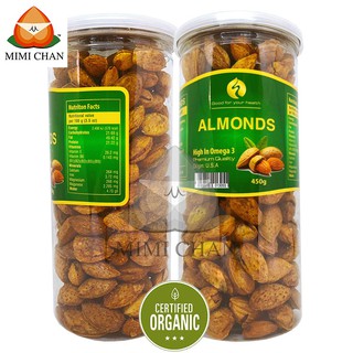 Hạt Hạnh Nhân Rang Bơ Mỹ Hũ 450gr Thơm Ngon, Giàu Dinh Dưỡng, Tốt Cho Tim Mạch