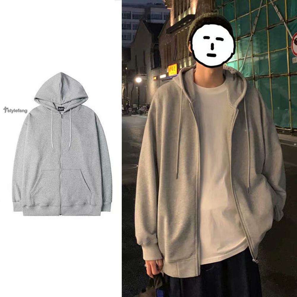 Áo hoodie tay dài khóa kéo ấm áp dành cho nam | BigBuy360 - bigbuy360.vn