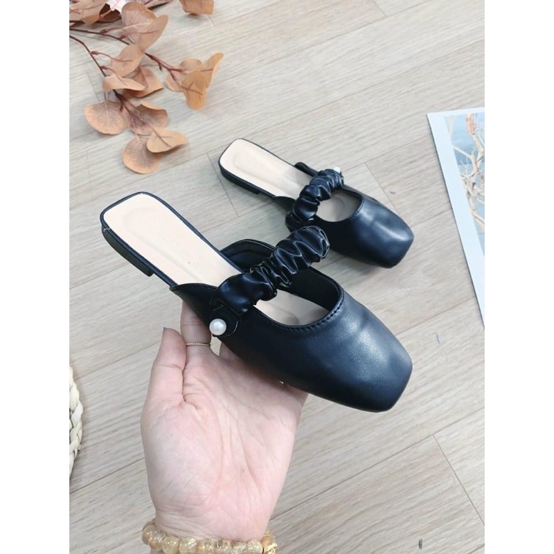 Sục bệt nữ quai ngang nhún ngọc đế bằng siêu nhẹ êm chân vnxk rẻ đẹp thời trang
