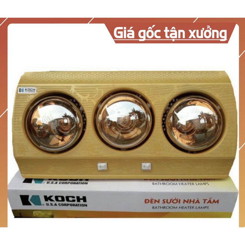 ( Giá Sốc) Đèn Sưởi Nhà Tắm 3 Bóng , Đèn Sưởi Nhà Tắm Koch