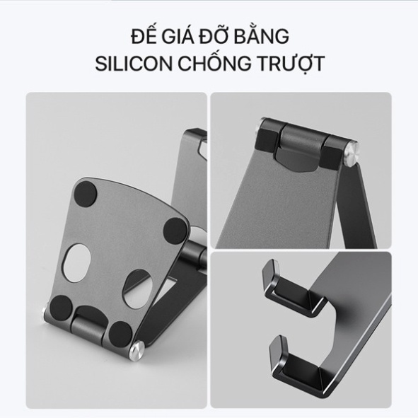 Giá Đỡ điện thoại laptop máy tính cá nhân Bảng ACOME AH01,Nhôm bền chắc, Kim loại tổng hợp, Thay đổi linh động 270