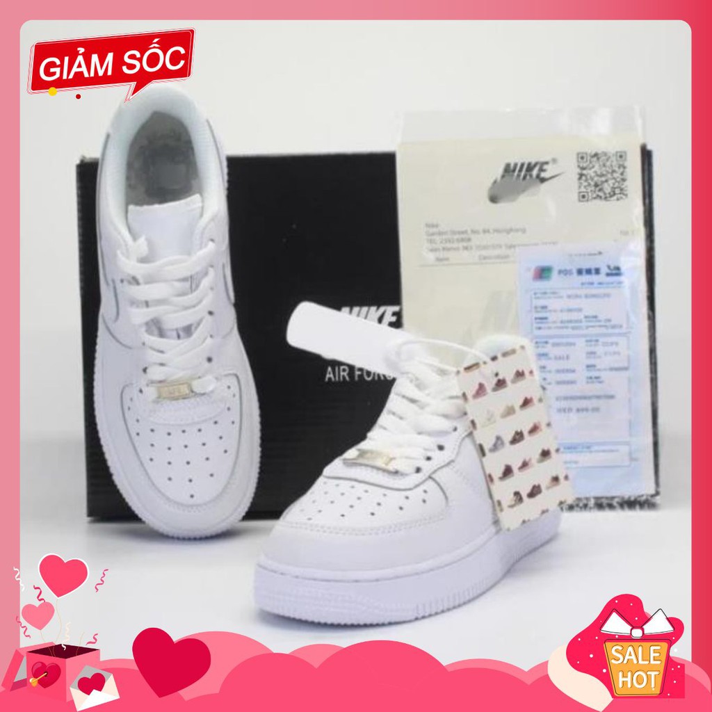 🔥FREE SHIP-HÀNG QUẢNG CHÂU 🔥Giày Sneaker Trắng Air Force 1 - AF1 Trắng Full Nam Nữ - NEZO SHOP