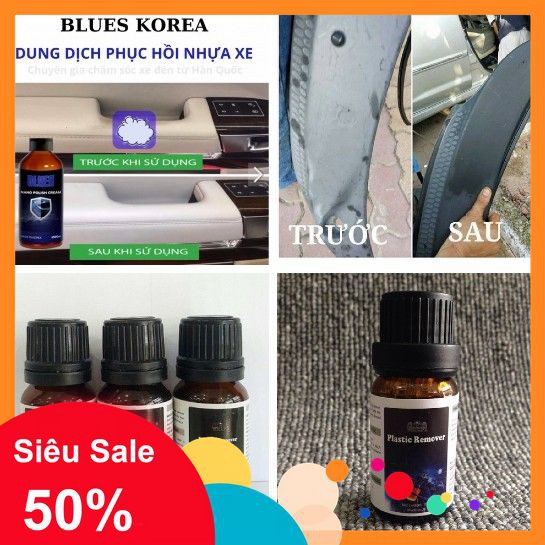 [5🌟][FREESHP] CHAI DUNG DỊCH PHỤC HỒI NHỰA BLUES KOREA - SÁNG MÀU SƠN CHO XE [SALE]