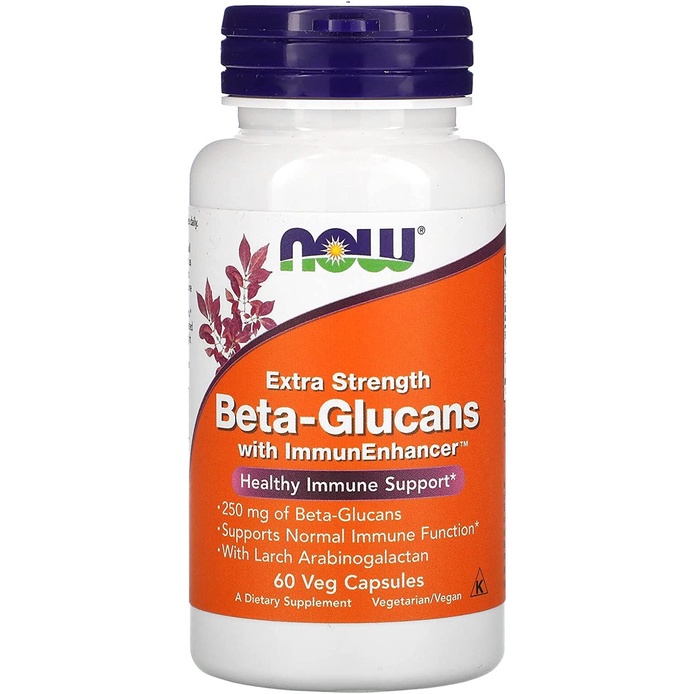Now Beta Glucans 250mg Viên Uống Tăng Cường Hệ Miễn Dịch Bảo Vệ Cơ Thể Now Glucan Hàm lượng cao (60 Viên)