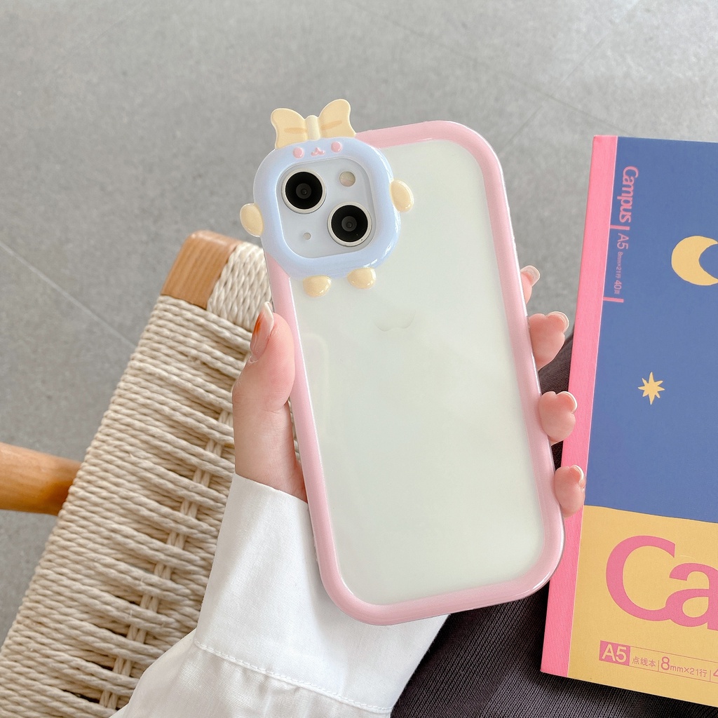 Ốp Điện Thoại Hình Quái Vật Nhỏ Xinh Cho iPhone 13 12 11 pro max XS max XR X 7 8 6 6S PLUS 13-6