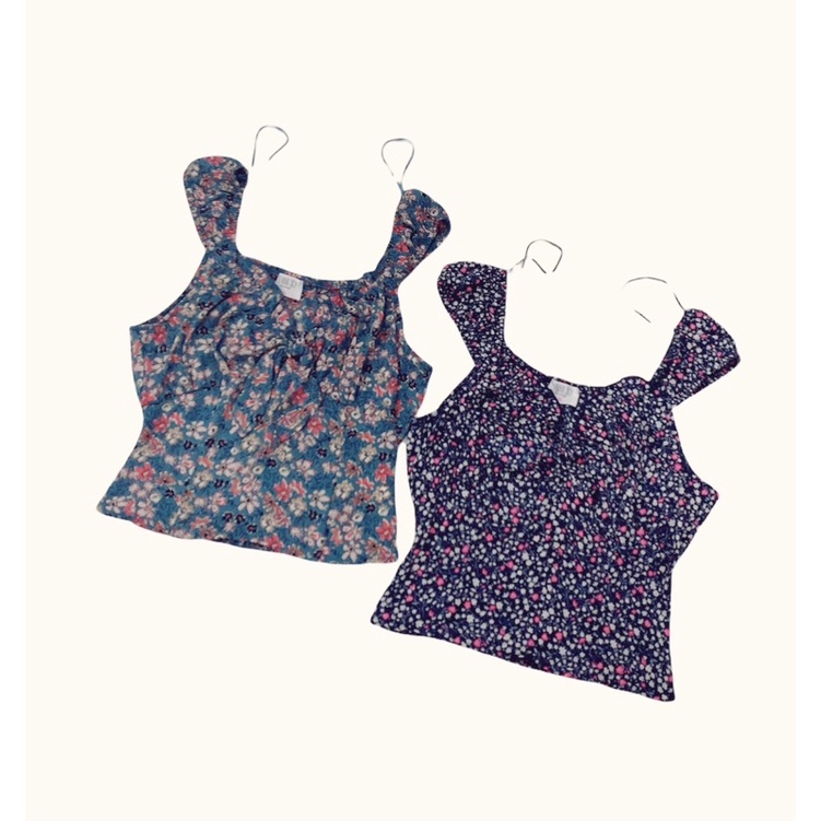 Áo croptop hoa nhí xuất dư xịn