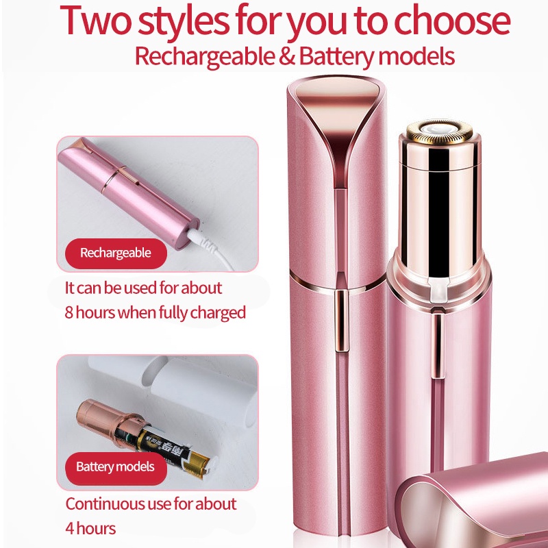 Máy tẩy lông mini hình cây son môi tiện dụng cho nữ