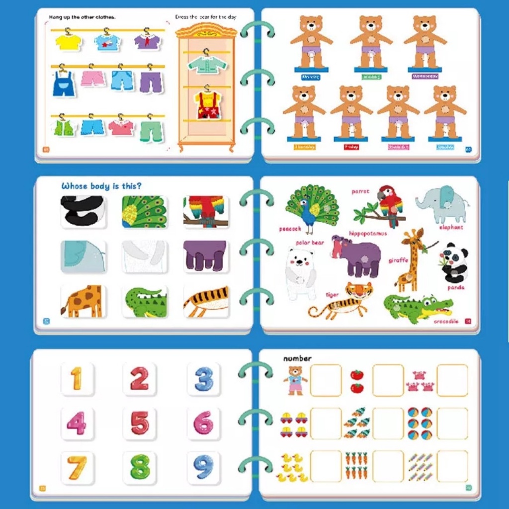 Học liệu bóc dán Montessori cho bé thông minh 17 chủ đề, đồ chơi giáo dục sớm cho bé dùng nhiều lần