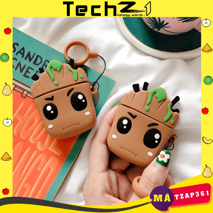 Case Airpods, Ốp Airpods 1/2/Pro kiểu dáng người cây dễ thương - Mã TZAP361