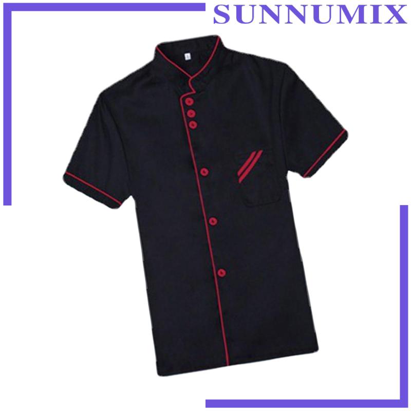 Đồng Phục Đầu Bếp Ngắn Tay Thoáng Khí Cho Quán Cà Phê