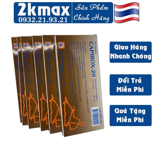 Viên uống đau xương khớp gout Capirox 20 Thái Lan
