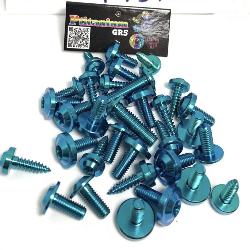 Ốc titan gr5 6li ĐẦU DÙ TO 6li10 6li15 6li20 6li25 6li30 dù gắn dàn áo xe máy cho vario air blade wave ex win si wave zx