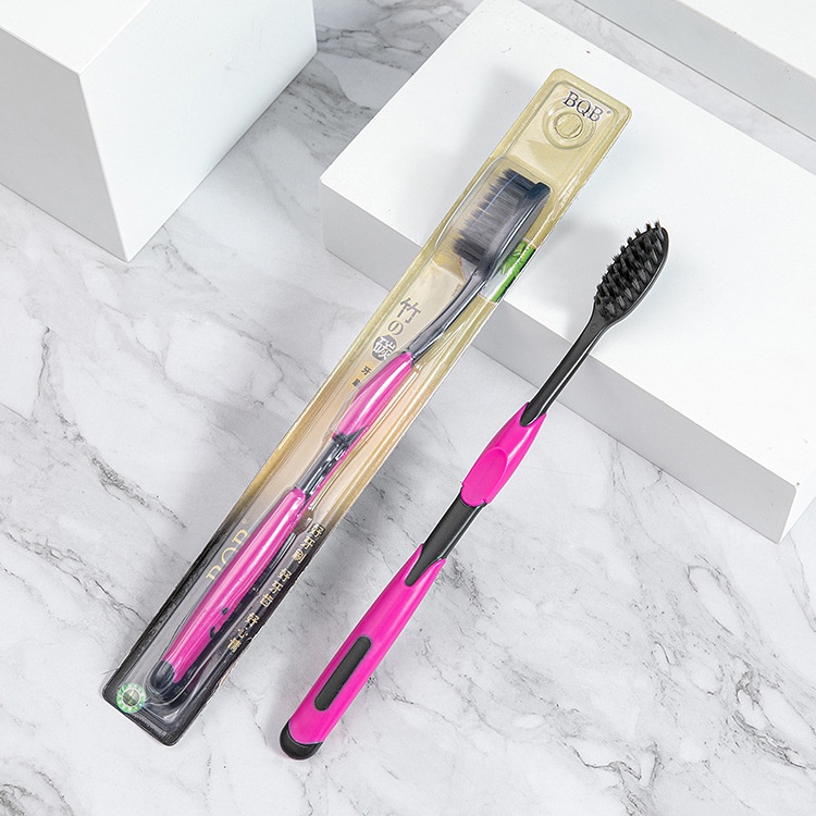 Combo 10 Chiếc Bàn Chải Đánh Răng BQB Sợi Lông Mềm Than Tre Soft Bristle Giao Màu Ngẫu Nhiên-G21