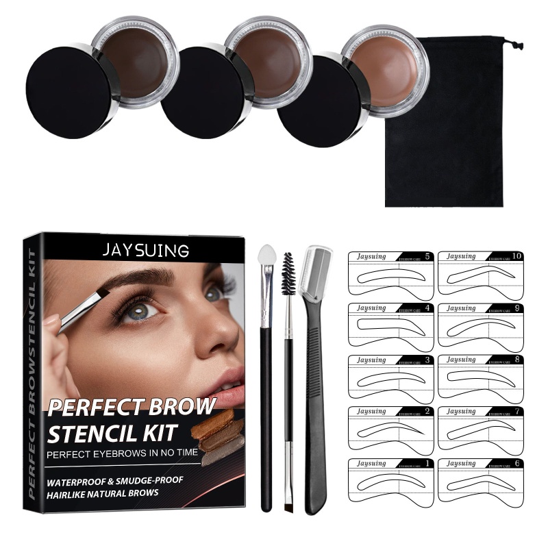 Kem Trang Điểm Lông Mày Chống Nước Mau Khô Kèm Cọ Hiệu YOUYO