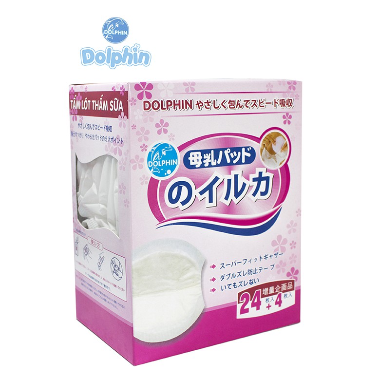 🍏🍏🍏Miếng lót thấm sữa Dolphin 24+4 miếng🍏🍏🍏