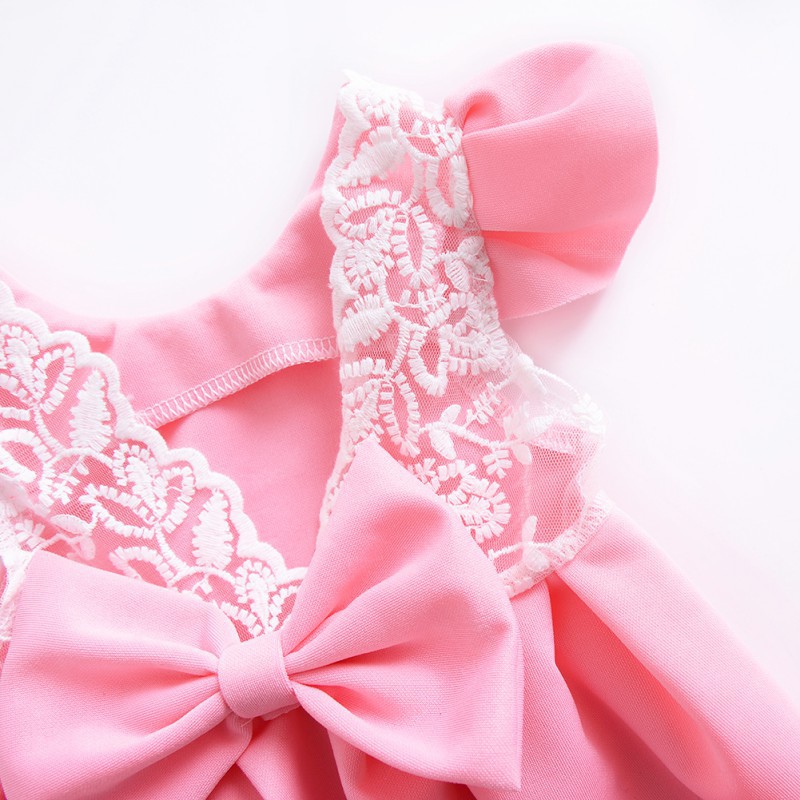 Váy công chúa ren có nơ cho bé gái