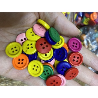 ☘️Cúc áo gỗ in hoa văn☘️