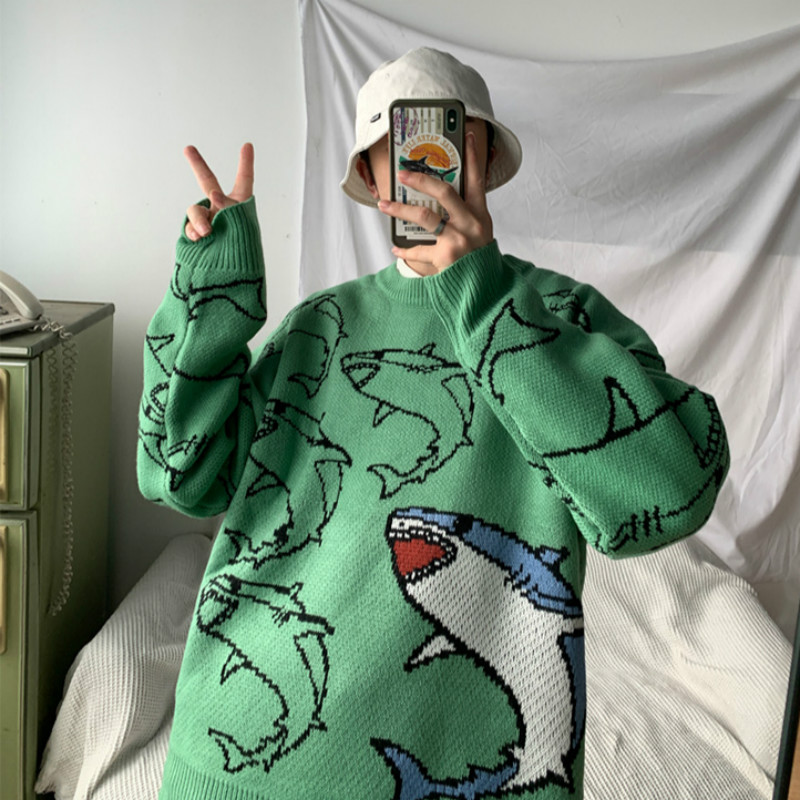 Áo sweater cổ tròn co giãn in hình đơn giản thời trang dành cho nam và nữ