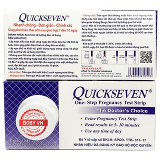 Hình ảnh Que thử thai Quickseven - test thử thai nhanh chính xác - che tên sản phẩm