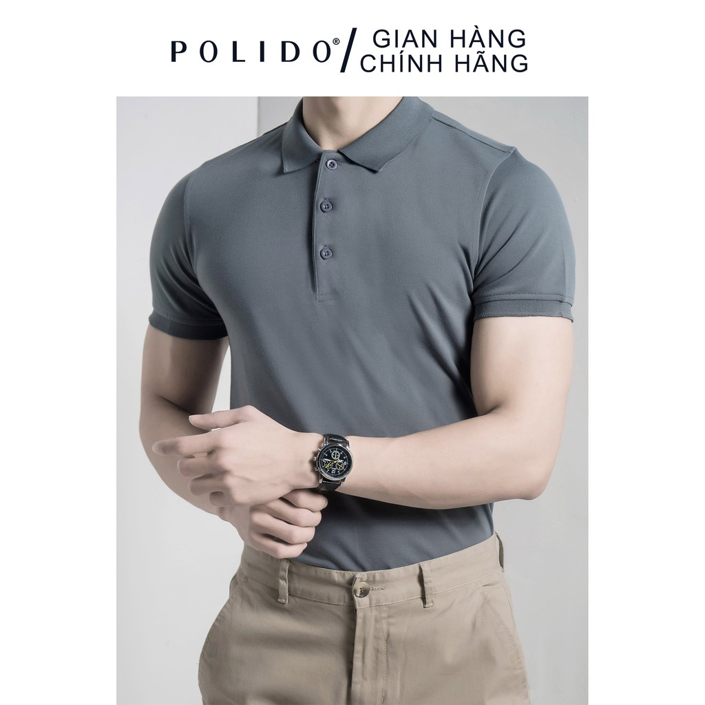 Áo Polo Nam CEFFYLO Vải Cotton Tự Nhiên Co Giãn Thấm Hút Form Slimfit Tôn Dáng