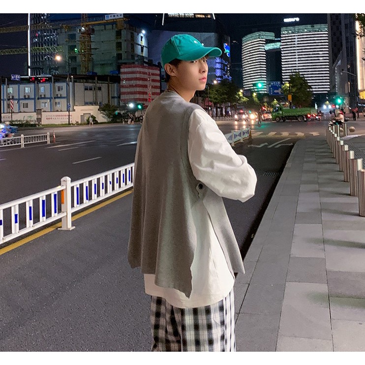 Áo gile unisex MISUDO form rộng Basic len nam nữ oversize phong cách kiểu ulzzang mix áo phông Áo gile unisex không tay
