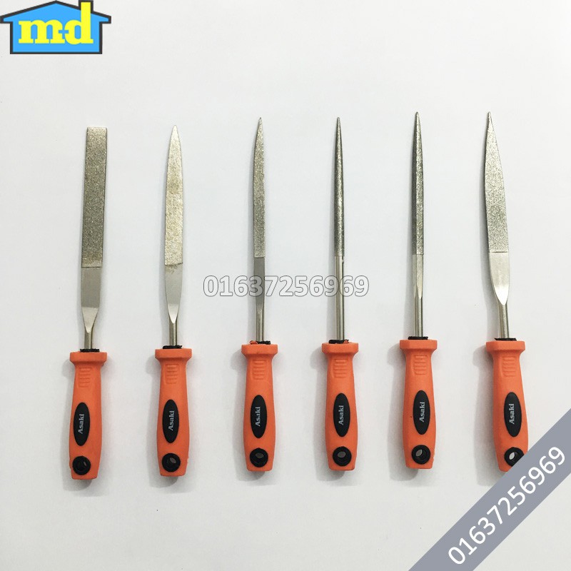 Bộ dũa kim cương 6 chi tiết Asaki AK-3903 5x180mm