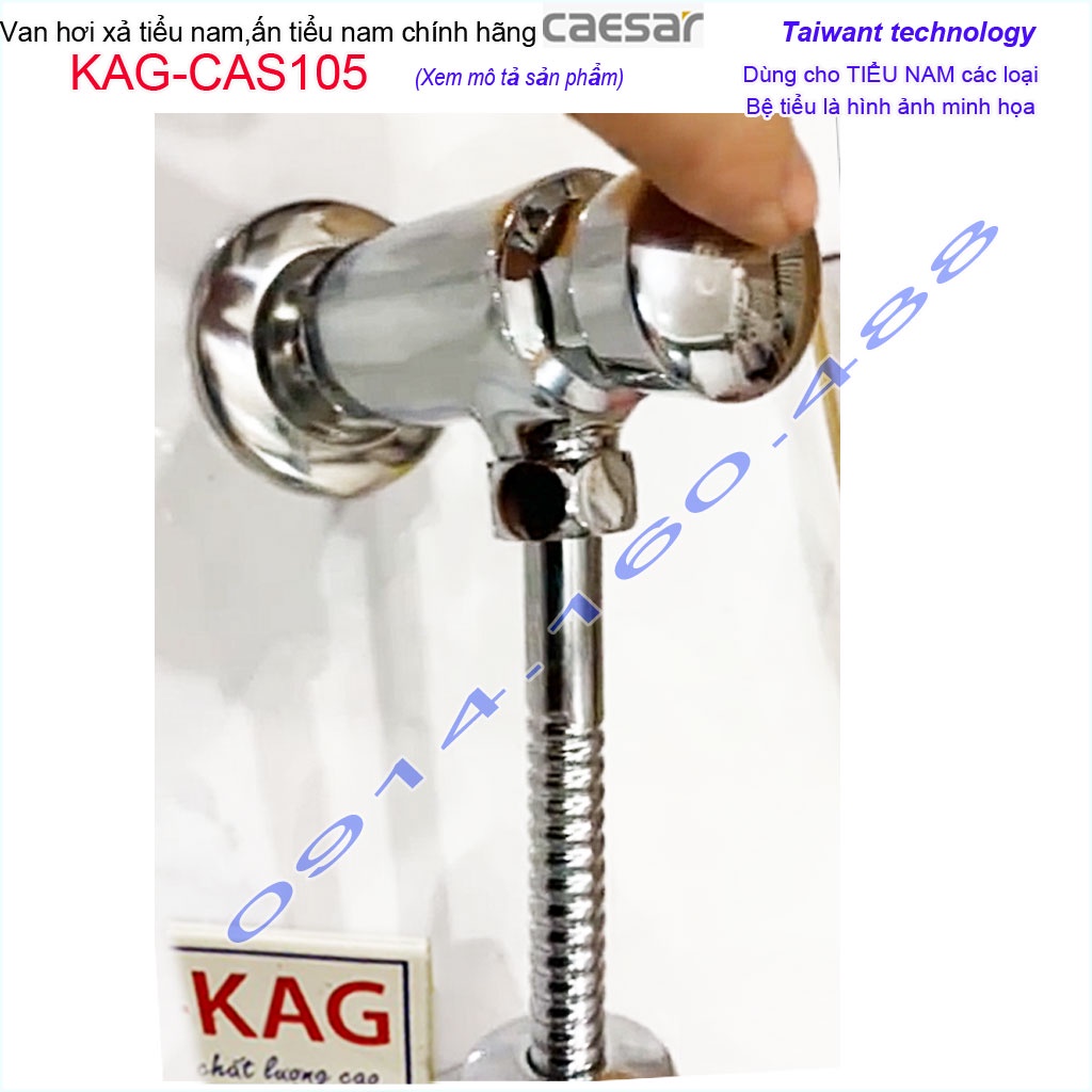 Xả tiểu ấn tay Caesar KAG-CAS105, van xả bệ tiểu nam cao cấp sử dụng bền xả nước tốt