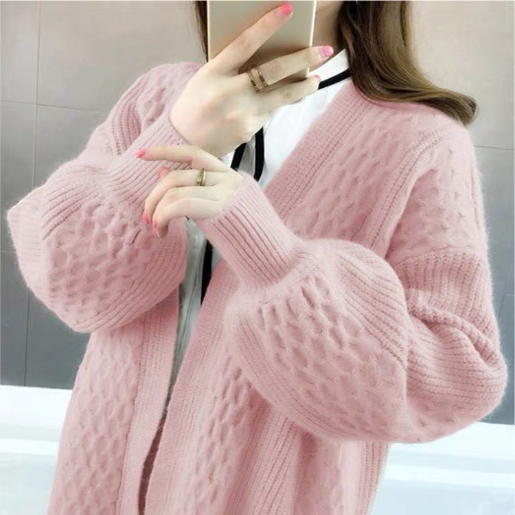 ÁO CADIGAN LEN LÔNG DÀI TAY BỒNG SIÊU HOT - HÀNG OD CÓ ẢNH THẬT KHÁCH MẶC | BigBuy360 - bigbuy360.vn