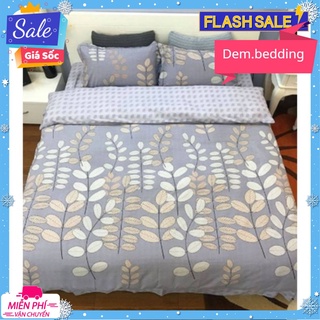 [SALE 3.3]Drap ga trải giường 2mx2m2,vải cotton poly,có chọn mẫu[lá ổi]