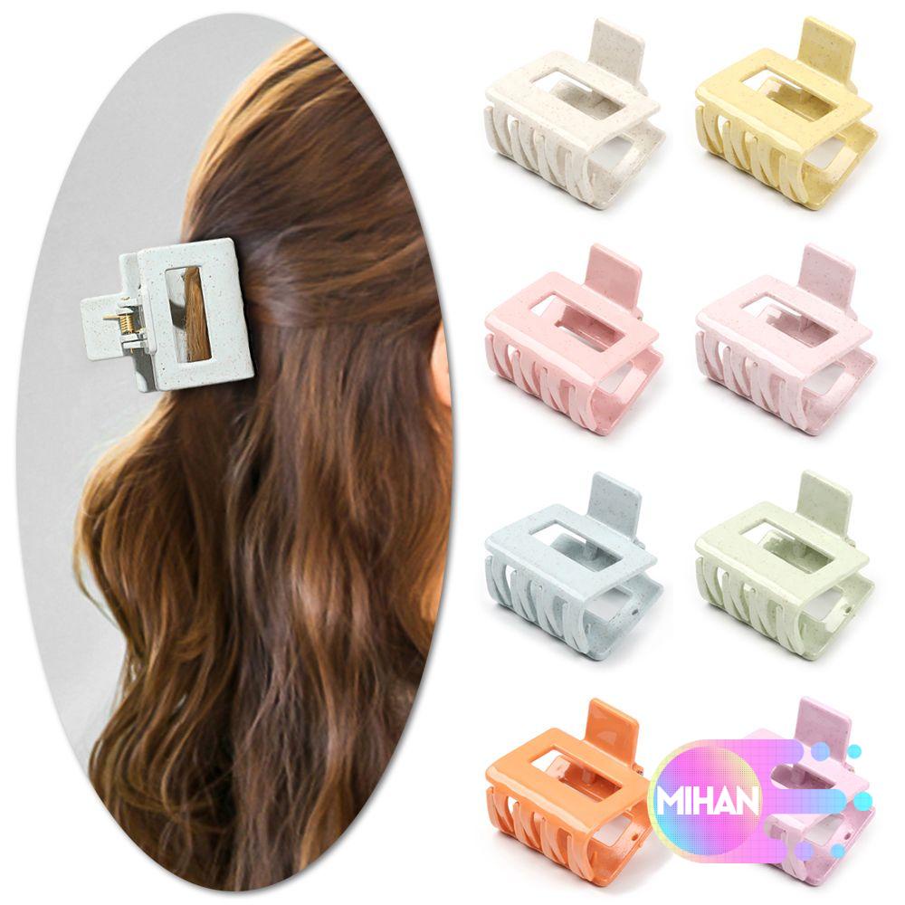 Kẹp tóc hình vuông bằng acrylic nhiều màu thời trang xinh xắn cho nữ
