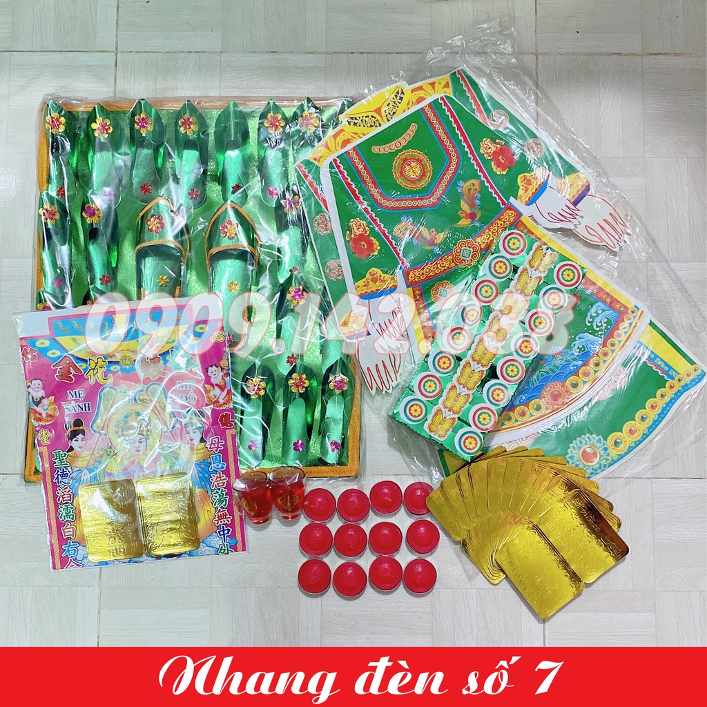 Bộ giấy áo cúng thôi nôi - đầy tháng (Bộ Cúng Mụ)