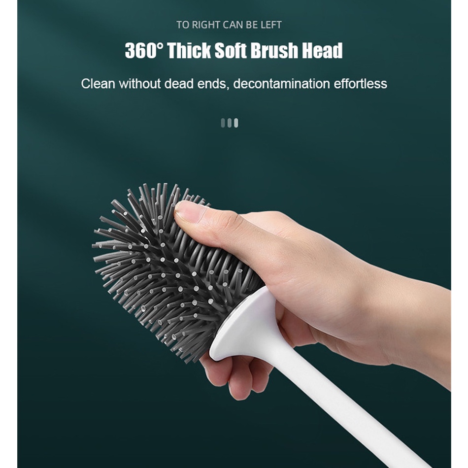 Bàn Chải Vệ Sinh Toilet Bằng Silicone TPR Tiện Dụng