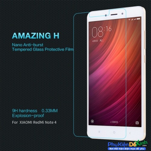 Dán cường lực 9H cho Xiaomi Redmi Note 4 hiệu Nillkin