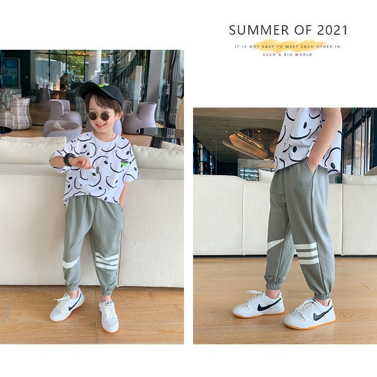Quần Dài Dáng Rộng Chống Muỗi Phong Cách Mùa Hè Hàn Quốc Hàng Mới 2022 Thời Trang Mùa Hè Dành Cho Bé Trai