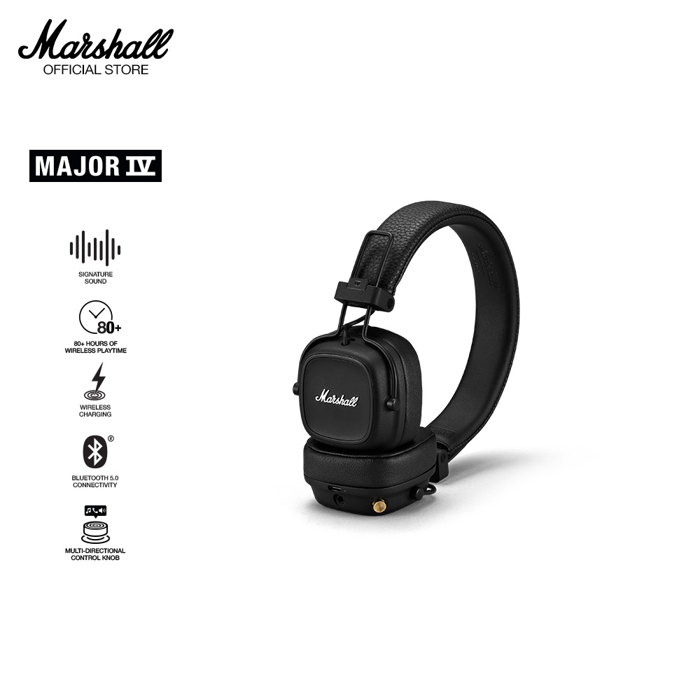 Tai nghe Bluetooth Marshall Major IV - 80 giờ nghe nhạc không dây - 1 năm bảo hành