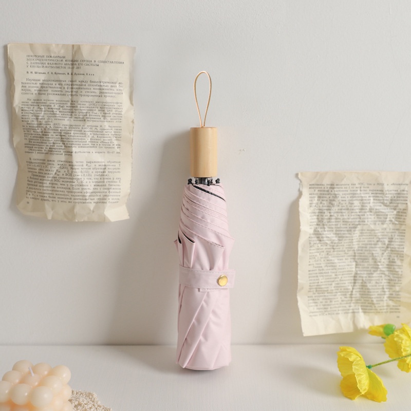 Dù gấp chống mưa và nắng tia cực tím phong cách retro mùa hè