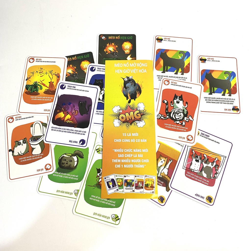 Combo mèo Nổ exploding và đầy đủ 5 bản mèo nổ mở rộng TOP BOARDGAME   việt hóa - All in One