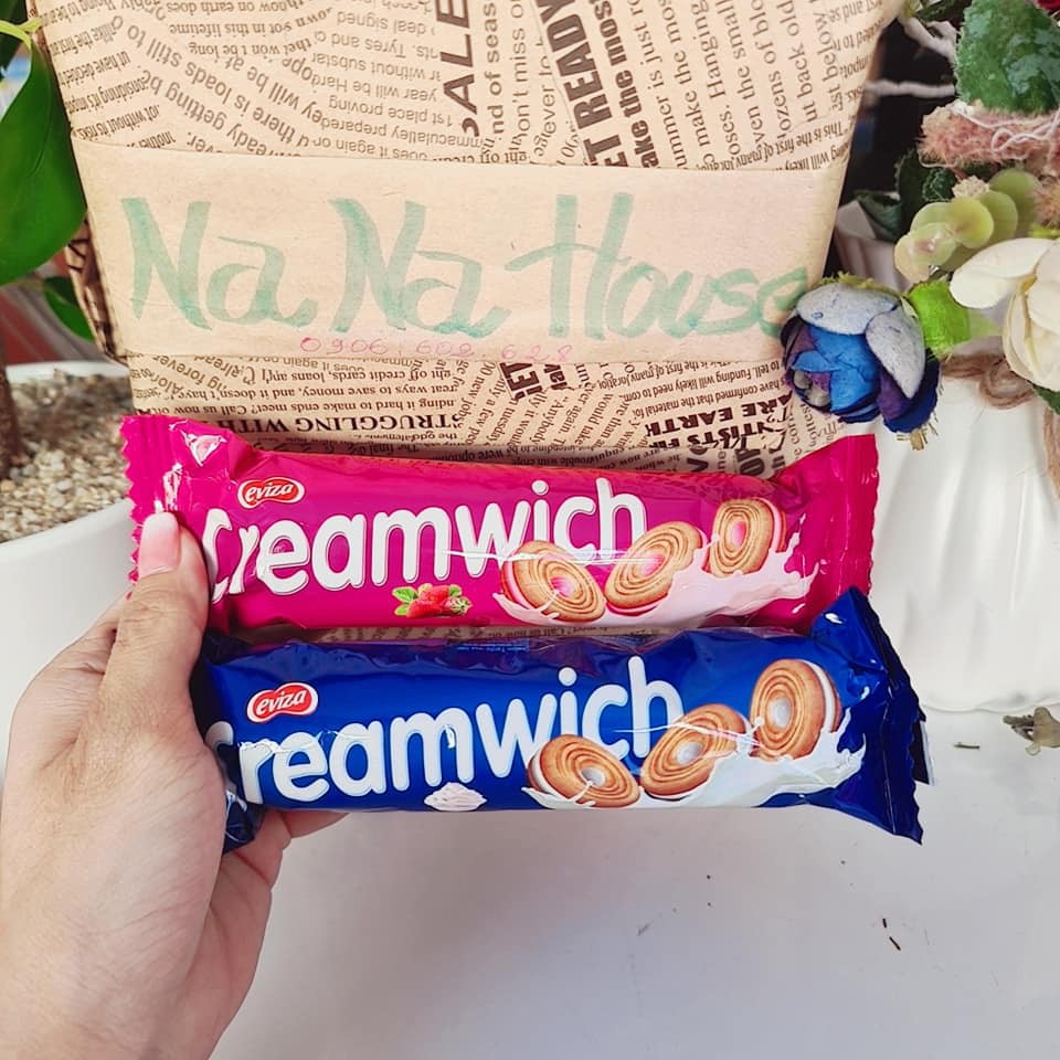 Bánh quy Enviza Creamwich nhân kem của Thổ Nhĩ Kỳ ( Date 8/2022)