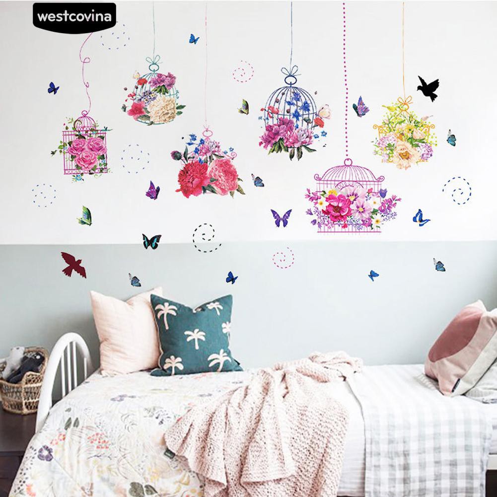 Bộ 2 miếng dán tường hình bướm dùng cho trang trí nghệ thuật tự nhiên