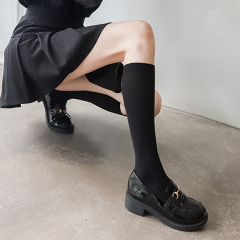 Xiangbao Vớ Ống Cao Tới Gối Phối Nơ Rỗng Đồng Phục Học Sinh Nữ