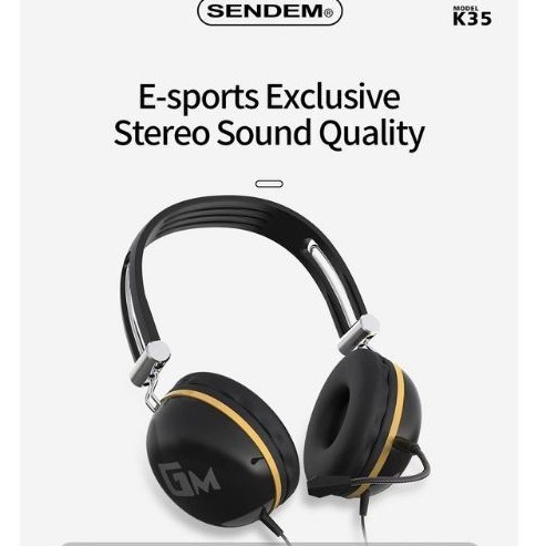 Tai nghe Game thủ chính hãng SENDEM K35 tặng kèm míc rời, jack PC, kiểu dáng on-ear