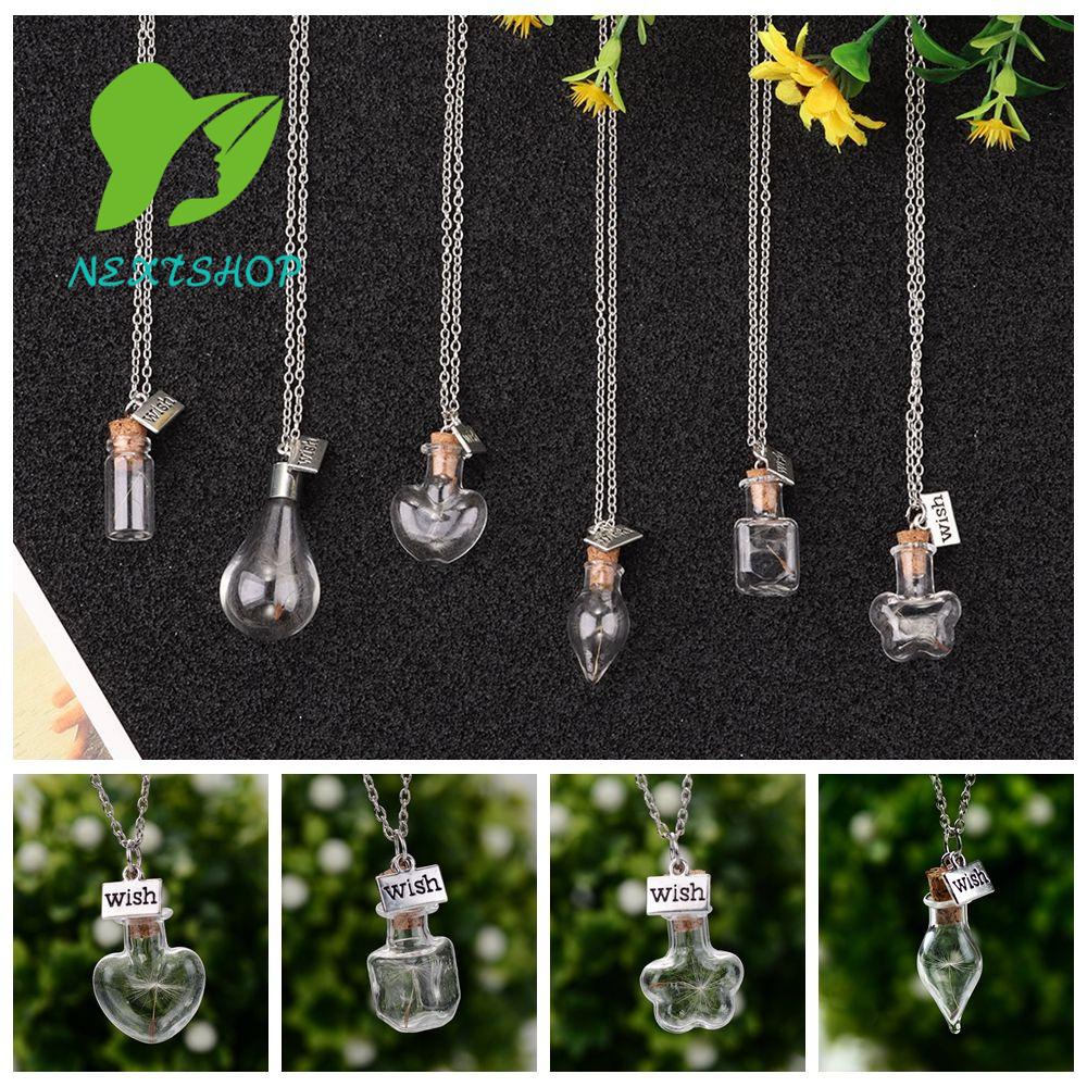 Mặt Vòng cổ hình lọ thủy tinh bồ công anh thời trang DIY